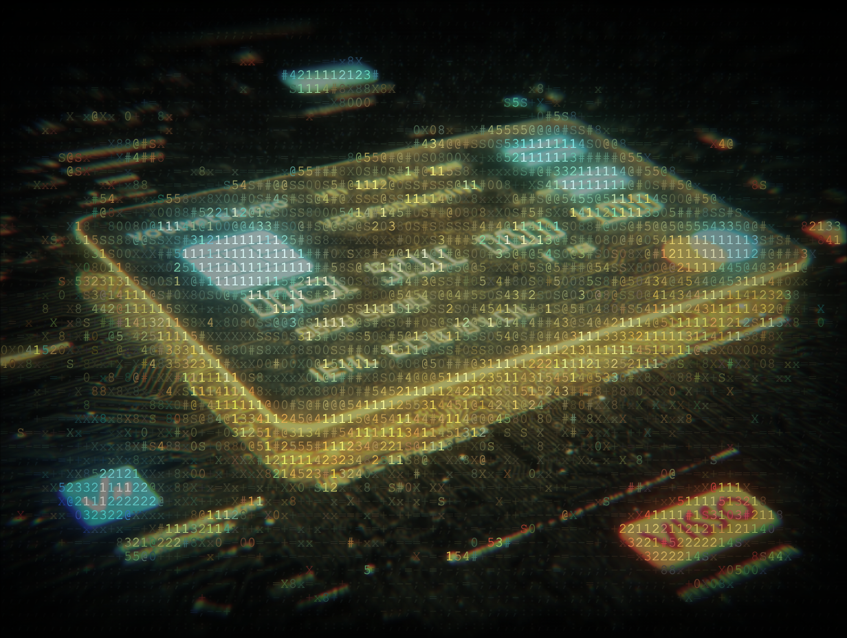 Stylized digital payment card formed from glowing data streams, representing agent transactions and card spend.